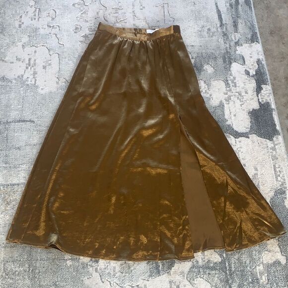 NWT Joie satin slit skirt, size 6. - Picture 1 of 9